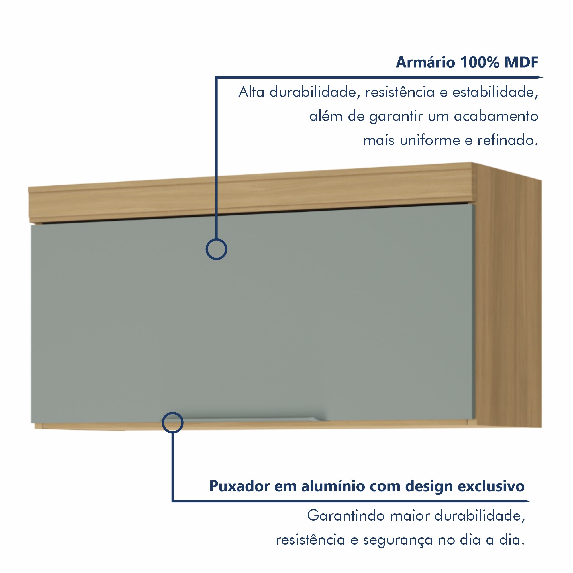 Cozinha 7 Peças 7 Portas 7 Gavetas  Marquesa  100% Mdf - 3