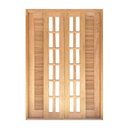 Ver imagem 3 de Porta Balcão de Correr de Madeira Cedro Arana Veneziana Reto Bat.14 Cm- 2.15 (a) X 2.10 (l)
