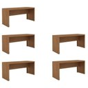 Ver imagem 2 de Conjunto 5 Escrivaninhas ME4109 163cm Amêndoa Marrom
