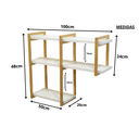 Ver imagem 2 de nicho INVERTIDO metalon 100X20  BRANCO/DOURADO  METALICO 04