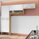 Ver imagem 1 de Kit Cozinha Ambiente Nala 3 Peças Freijó Supremo Ripado - Kits Paraná