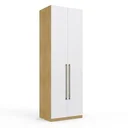 Ver imagem 2 de Guarda Roupa Modulado 2 Portas 100% MDF Infinity Savana/Branco Bege