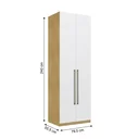 Ver imagem 3 de Guarda Roupa Modulado 2 Portas 100% MDF Infinity Savana/Branco Bege