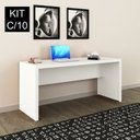 Ver imagem 1 de Conjunto 10 Escrivaninhas ME4109 163cm Branco