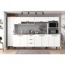 Ver imagem 1 de Cozinha Completa Carol 11 Portas 3 Gavetas MDP Branco J Carvalho