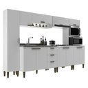 Ver imagem 3 de Cozinha Completa Carol 11 Portas 3 Gavetas MDP Branco J Carvalho