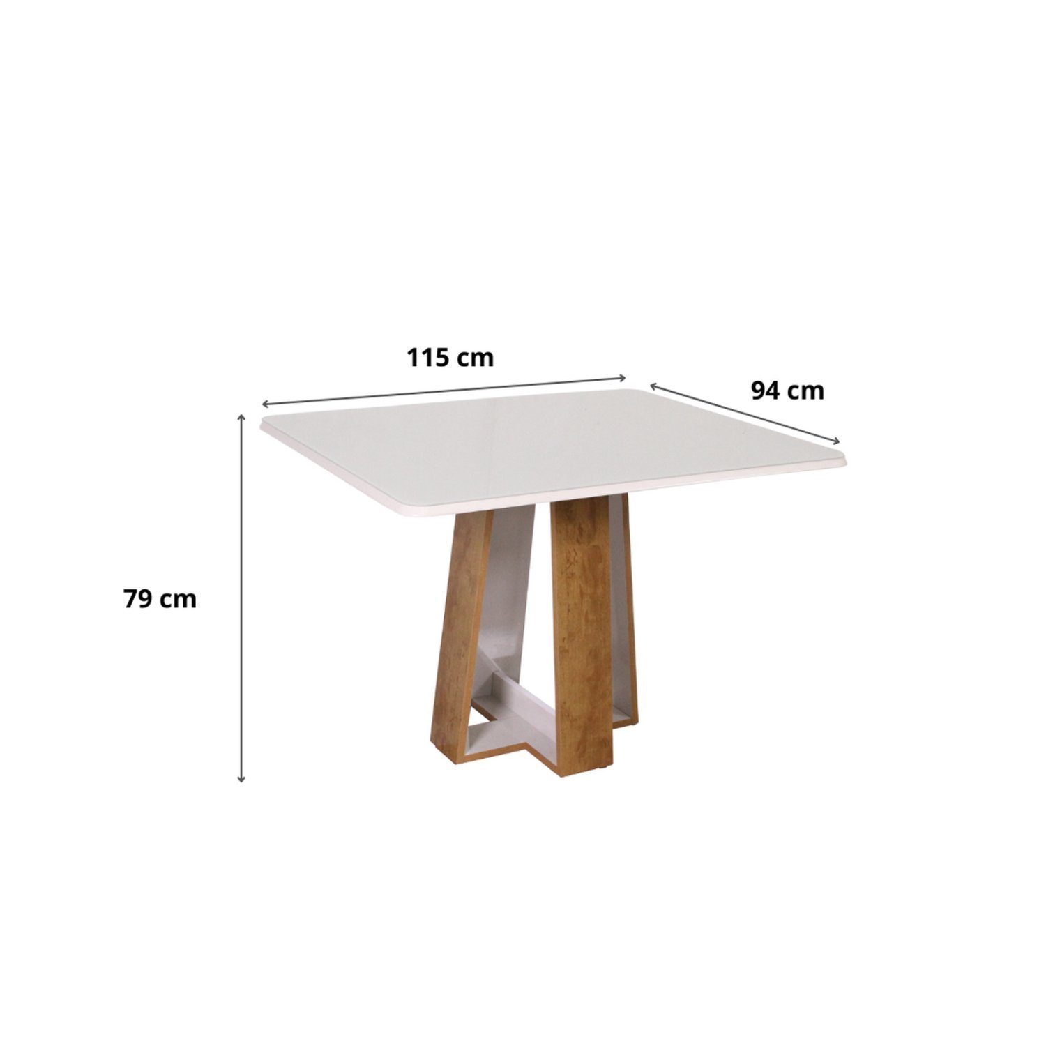 Conjunto Sala de Jantar Mesa Retangular Laís com 4 Cadeiras Helena com Apliques - 5