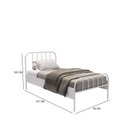 Ver imagem 3 de Cama Solteiro em Aço Tubular Xjulia Branco Yescasa