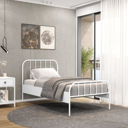 Cama Solteiro em Aço Tubular xJulia Branco Yescasa - 7 Cama Solteiro em Aço Tubular xJulia Branco Yescasa - 7
