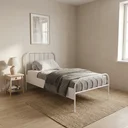 Ver imagem 1 de Cama Solteiro em Aço Tubular Xjulia Branco Yescasa