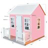 Casinha Infantil Feminina com Varanda e Janela 1,60 cm Rosa - 4