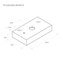 Ver imagem 3 de Bancada para Banheiro em Porcelanato Alto Padrão - Portobello Linha Fit Black 80x45x15cm 