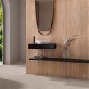 Ver imagem 4 de Bancada para Banheiro em Porcelanato Alto Padrão - Portobello Linha Fit Black 80x45x15cm 