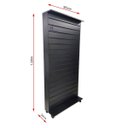 Ver imagem 4 de Gôndola de Painel Canaletado com Rodízios Mdf Preto 190x90x40cm Expositor de Chão para Lojas e Pdv