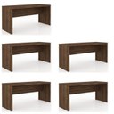 Ver imagem 2 de Conjunto 5 Escrivaninhas ME4109 163cm Nogal Marrom