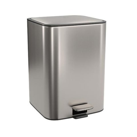 Lixeira Quadrada 5 Litros Inox 1005.qua.5.inx Deca