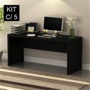 Ver imagem 1 de Conjunto 5 Escrivaninhas ME4109 163cm Preto
