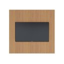 Ver mais imagens de Rack com Painel Ripado 100% MDF 250x240cm com Pés Dourados Amalfi