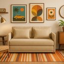 Ver imagem 1 de Sofá-Cama Casal 152CMX90CM Linho Charlie Bege