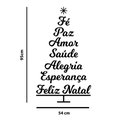 Ver imagem 2 de Adesivo de Parede Árvore de Natal Palavras Esperança Feliz Natal Kanto Store Branco