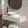 Bancada para Banheiro em Porcelanato Alto Padrão Portobello Linha Michelangelo 80x35x15cm Polido  - 1
