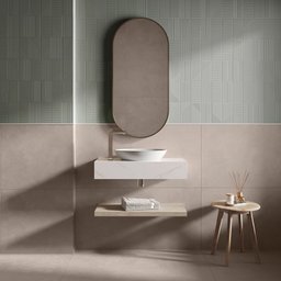 Bancada para Banheiro em Porcelanato Alto Padrão Portobello Linha Michelangelo 80x35x15cm Polido  - 8
