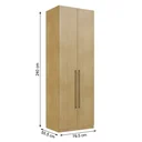 Ver imagem 3 de Guarda Roupa Modulado 2 Portas 100% MDF Infinity Savana Bege