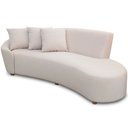 Ver imagem 6 de Sofá 3 Lugares com Puff Orgânico Sala Living 250cm Adam T03 Veludo Bege - Lyam Decor