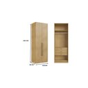 Ver imagem 4 de Guarda-roupa Modulado 2 Portas 3 Gavetas 100% Mdf Infinity