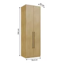 Ver imagem 3 de Guarda-Roupa Modulado 2 Portas 3 Gavetas 100% MDF Infinity Savana Bege