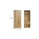 Ver imagem 6 de Guarda-Roupa Modulado 2 Portas 3 Gavetas 100% MDF Infinity Savana Bege