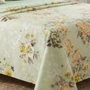 Ver imagem 2 de Jogo de Lençol Cama King 4 Peças 100% Algodão Percal 180 Fios Babadinho:verde Floral