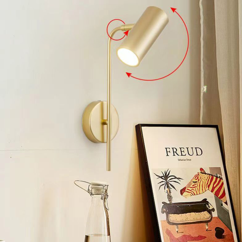 Luminária Arandela 38cm Parede 7 Watts Led 3 Cores Multitemperatura Metálica Gimpo Kjbd-257:dourado