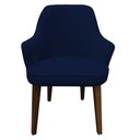 Ver imagem 3 de Kit 4 Cadeiras Decorativa Lara Suede Azul Marinho - Dominic Decor