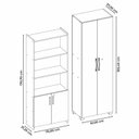 Ver imagem 5 de Kit Armários para Escritório Semi Aberto 2 Portas e Armário Alto com Chave