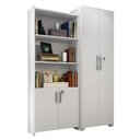 Ver imagem 2 de Kit Armários para Escritório Semi Aberto 2 Portas e Armário Alto com Chave