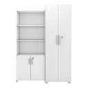 Ver imagem 3 de Kit Armários para Escritório Semi Aberto 2 Portas e Armário Alto com Chave Branco