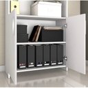 Ver imagem 6 de Kit Armários para Escritório Semi Aberto 2 Portas e Armário Alto com Chave Branco