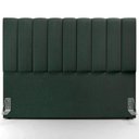 Ver mais imagens de Kit Cabeceira Cama Box Casal King 195cm com Calçadeira Baú Dália W01 Linho Verde Musgo - Lyam