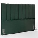 Ver imagem 3 de Kit Cabeceira Cama Box Casal King 195cm com Calçadeira Baú Dália W01 Linho Verde Musgo - Lyam