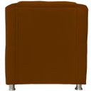Ver imagem 4 de Poltrona Decorativa Tillak Tilla em Suede para Sala de Estar, Consultório e Recepção - Terra Cota