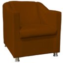 Ver imagem 1 de Poltrona Decorativa Tillak Tilla em Suede para Sala de Estar, Consultório e Recepção - Terra Cota