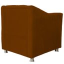 Ver imagem 3 de Poltrona Decorativa Tillak Tilla em Suede para Sala de Estar, Consultório e Recepção - Terra Cota