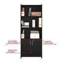 Ver imagem 5 de Kit Armários para Escritório Semi Aberto 2 Portas e Armário Alto com Chave Preto