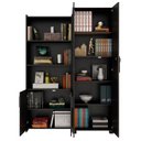 Ver imagem 4 de Kit Armários para Escritório Semi Aberto 2 Portas e Armário Alto com Chave