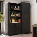 Ver imagem 1 de Kit Armários para Escritório Semi Aberto 2 Portas e Armário Alto com Chave