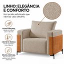 Ver imagem 6 de Poltrona Urban Decorativa com Mola Bonnel Espuma D28 - Bege