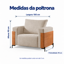Ver imagem 3 de Poltrona Urban Decorativa com Mola Bonnel Espuma D28 - Bege
