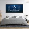 Quadro Champions League Futebol Decorativo 130x60 Moldura Preta 2x2 - 4