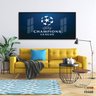 Quadro Champions League Futebol Decorativo 130x60 Moldura Preta 2x2 - 5